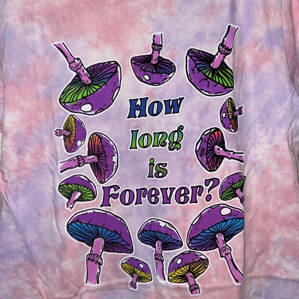Junk Food Clothing How Long is Forever Tie Dye Tee NWT $55 - Picture 3 of 6